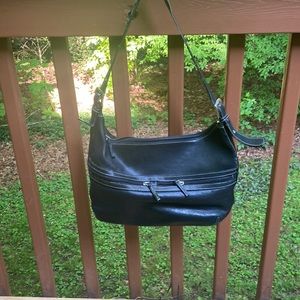Tignanello black leather shoulder bag
